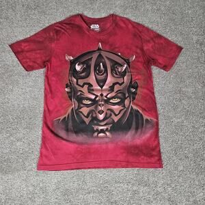 Mad Engine Star Wars Shirt Adult Large Red T-Shirt Darth Maul Tie Dye Sith Lord
